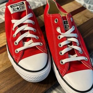 Converse Red Canvas Sneakers